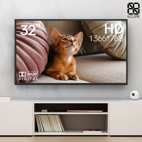 엔클롬 NCL320HK 81cm HD LED TV 슬림 베젤 돌비 HDR 지원 원룸 티비