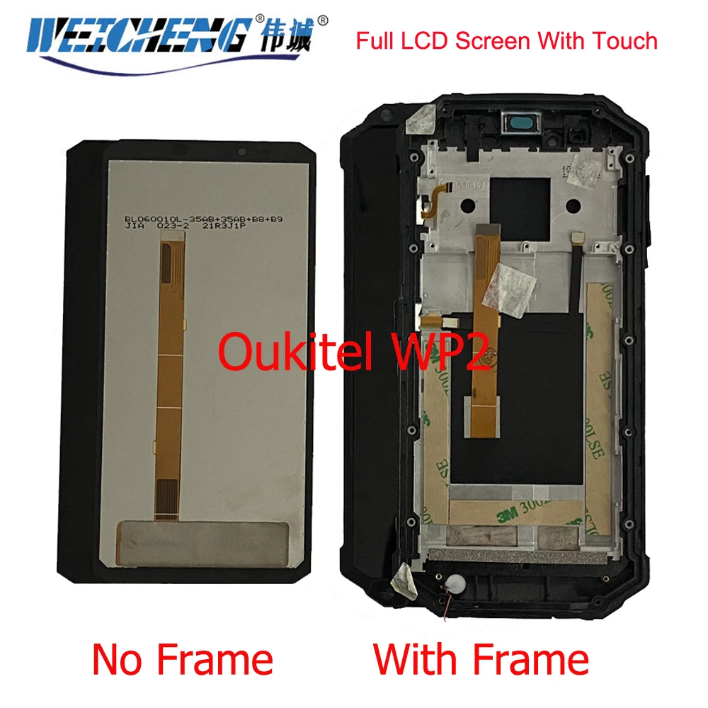 6.0\'\' LCD Display For Oukitel WP2 LCD Display Touch Screen Digitizer Assembly Original WP2 LCD Touch Digitizer With Frame Tools