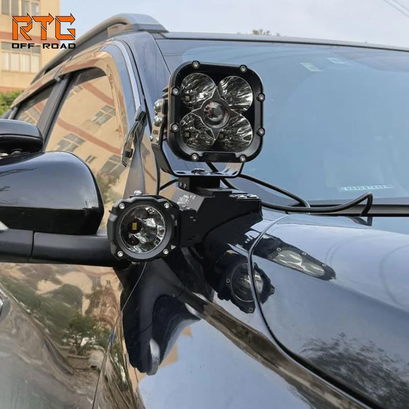 Base de luz auxiliar RTG para Peugeot Landtrek 2011-2017, soporte de luces de captación, luz de capó, soporte de foco estable porta faros para coche bases para barra led headlight holder car base para barra led base pa
