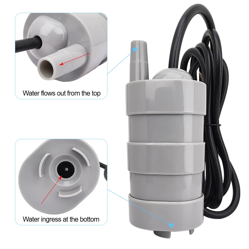 Bomba de Motor sin escobillas portátil DC12V/24V 1000L/H, bomba de succión de fondo Vertical, calentador de agua, máquina ranuradora, bomba de refuerzo de refrigeración