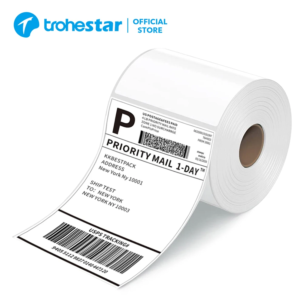 Thermal Papper Direct 4x6'' Printer Shipping  Label Compatible with Thermal Label Printer ( 500 Labels ) 10*15cm suit for Zebra