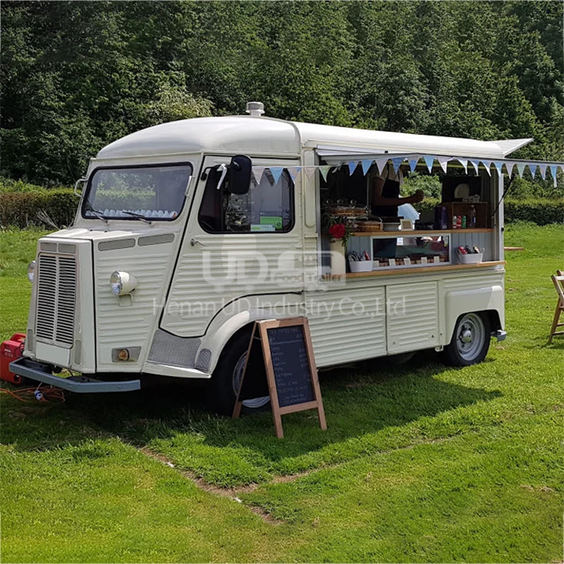 Camión de comida móvil Vintage, camioneta de comida de calle eléctrica, carrito de comida móvil para desayuno, café, cocina, venta de fábrica, totalmente equipado