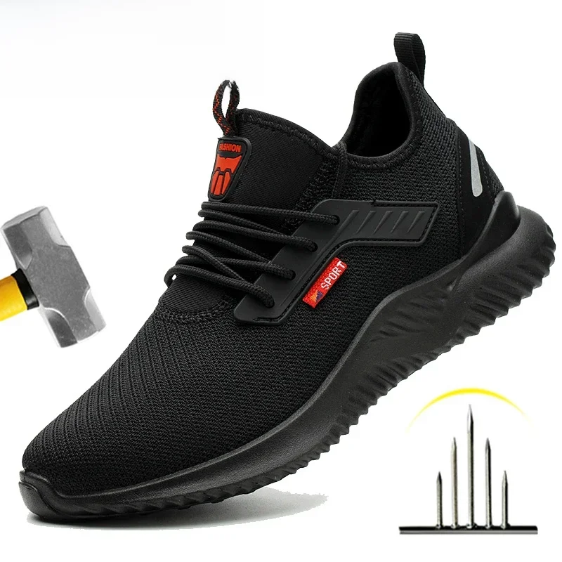 Werk Sneakers Stalen Neus Schoenen Heren Veiligheidsschoenen Lekbestendige Werkschoenen Laarzen Mode Onverwoestbaar Schoeisel Beveiliging - afbeelding 2