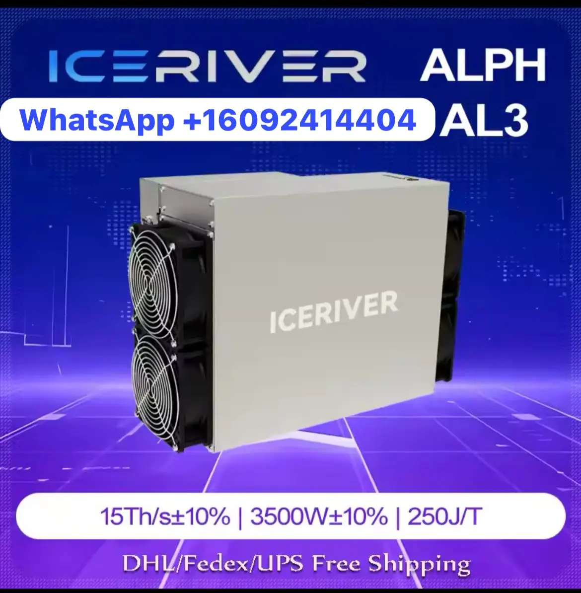 ST ZNIŻKI SPRZEDAŻ NOWOŚĆ IceRiver ALPH AL3 15THS 3500W Alephium Miner ALPH Mining