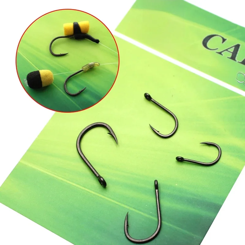 Crochet flottant en acier à haute teneur en carbone, équipement à revêtement PTFE pour carpe, lot de 10 pièces de 2/4/6/8 pièces