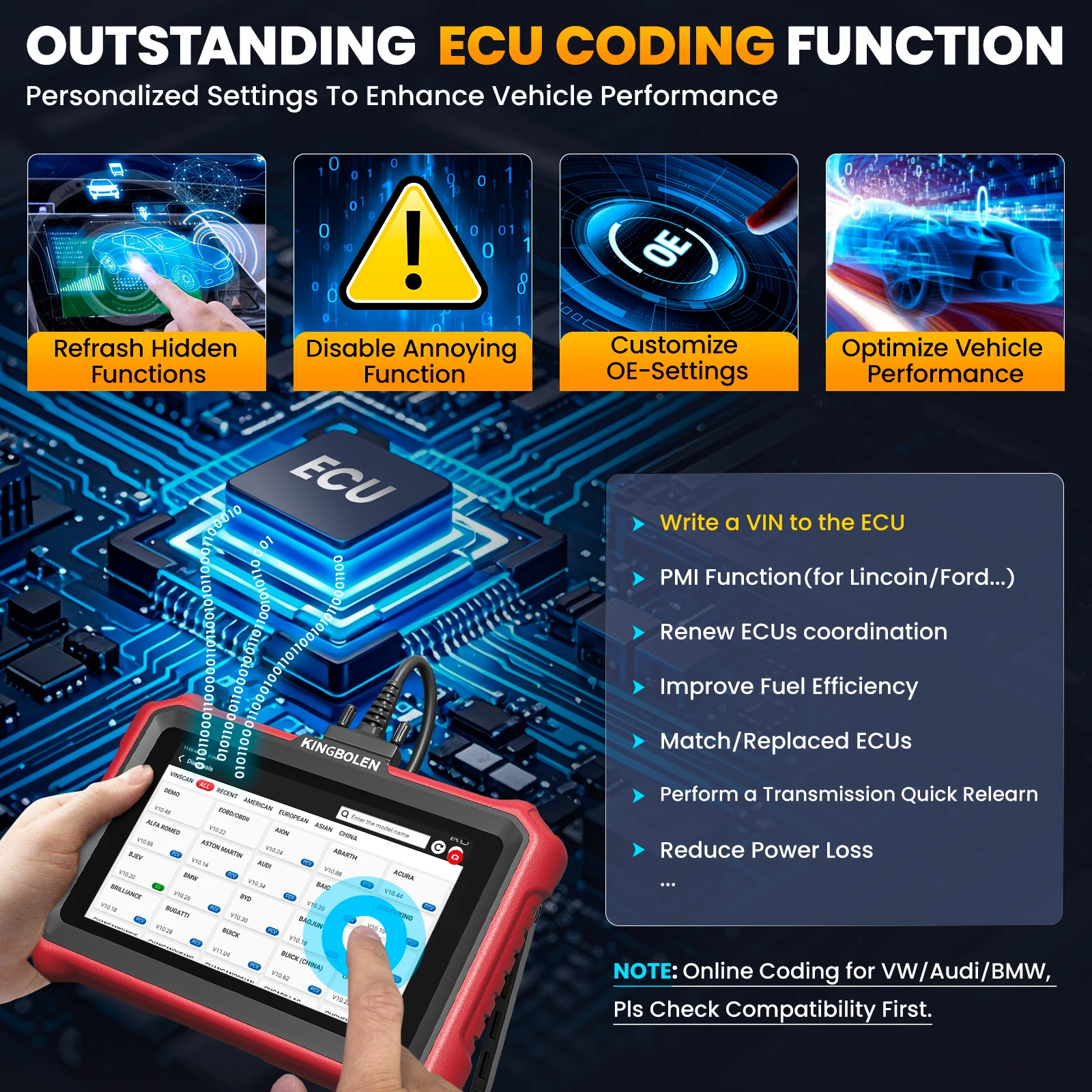 2025 Kingbolen K8 Elite أداة المسح الضوئي ثنائية الاتجاه، 34+ خدمات، ترميز وحدة التحكم الإلكترونية، الماسح الضوئي التشخيصي للنظام الكامل، دعم CANFD & DoIP، FCA #4