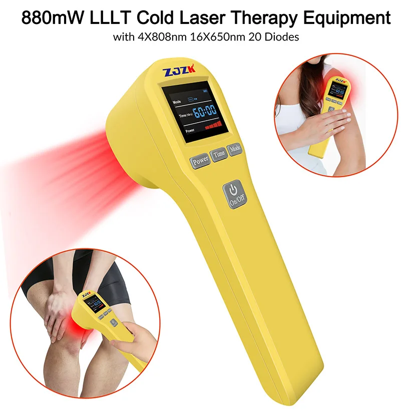 Thérapies coude de tennis de classe 4, dispositif de thérapie au laser froid de qualité médicale pour soulager la douleur, anti-inflammation, 808nm 650nm 880mW