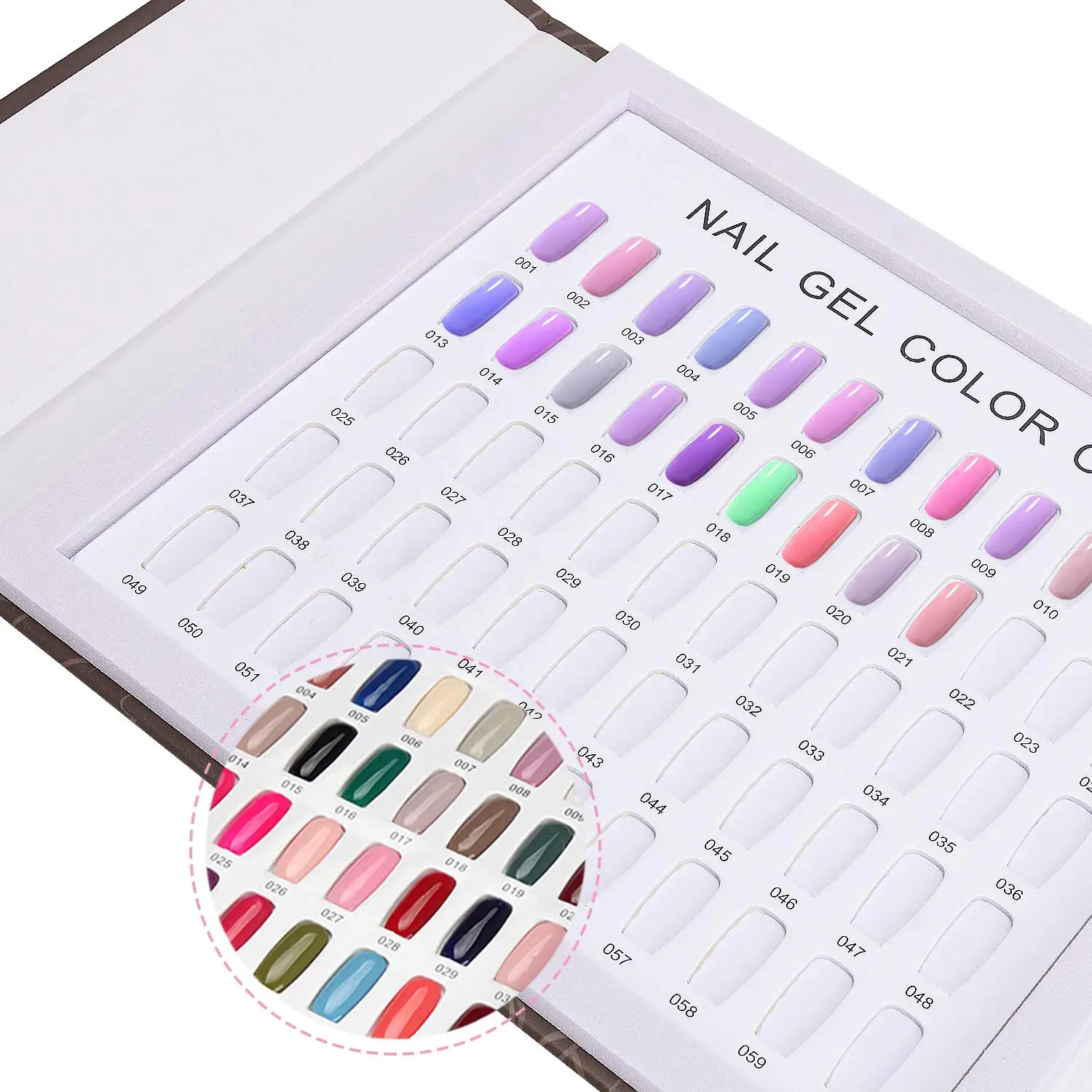 120 punte per unghie finte per esposizione dei colori delle unghie, punte per nail art finte per campioni di colori per unghie con smalto gel UV, campioni di organizzazione
