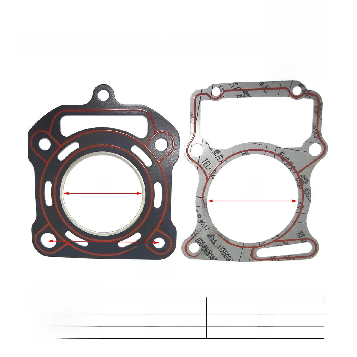 63.5mm 67mm 70mm zestaw uszczelek cylindra chłodzony wodą 200CC 250CC 300CC Zongshen Shineray Bashan Taotao Dirt pitbike ATV Quad — zdjęcie 2