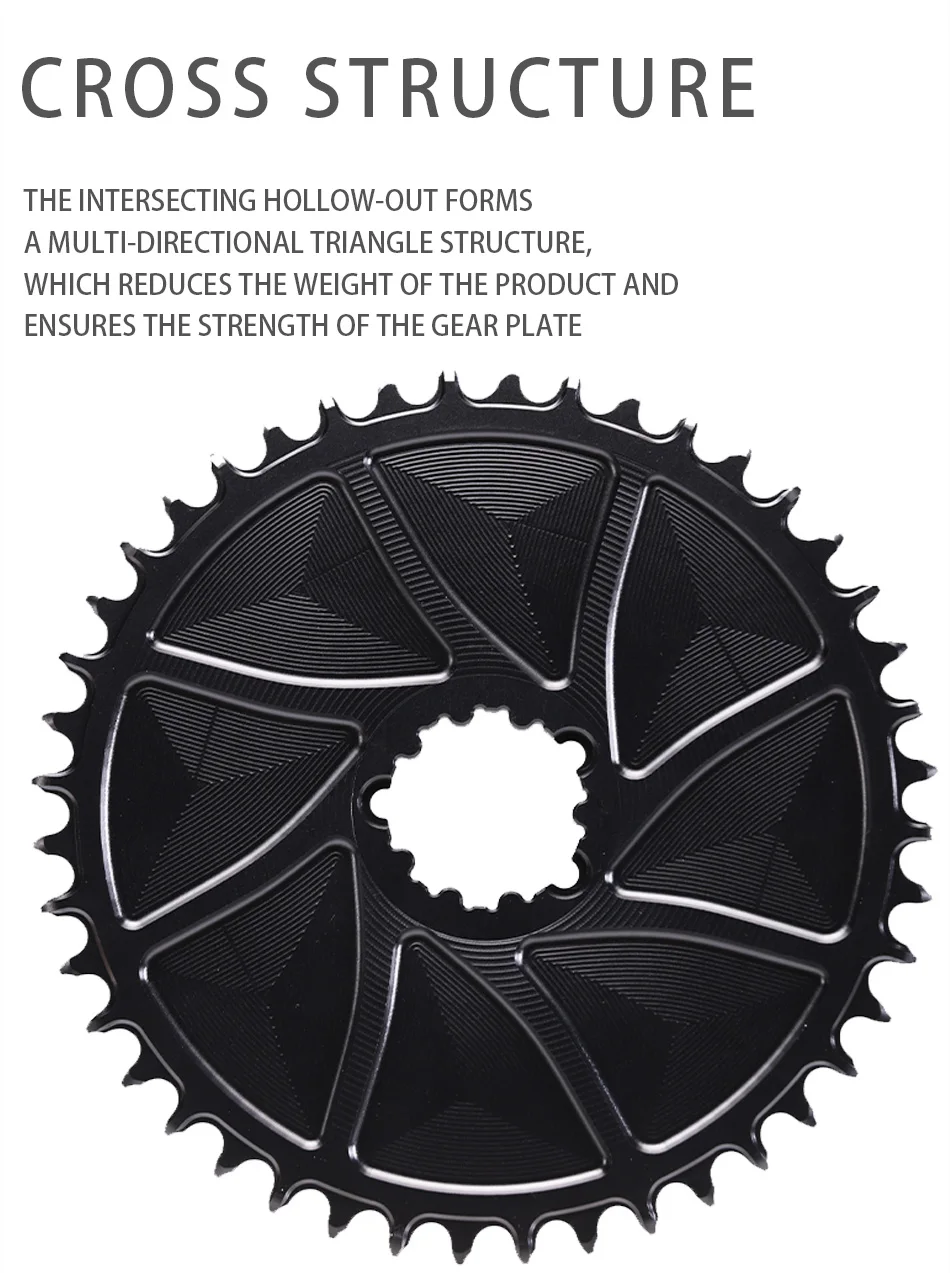 PASS QUEST-Round Narrow Wide Chainring for GXP, Direct Mount Crank, Gravel Bike, XX, GX, AXS, 12 Speed Chain, 36-54T, 3mm Offest