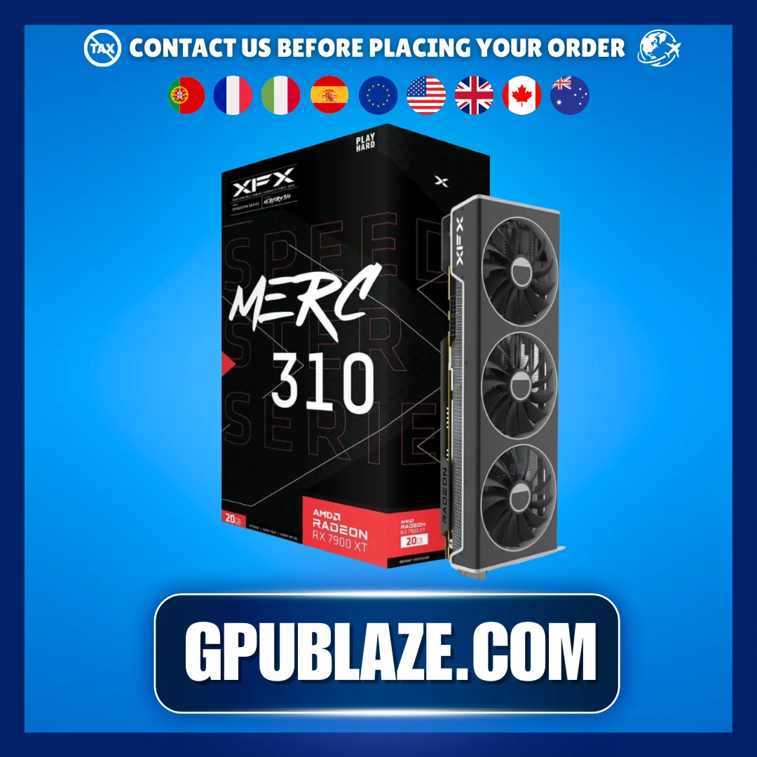 

Used Speedster MERC310 AMD Radeon RX 7900XT Black Gaming Graphics Card with 20GB GDDR6, AMD RDNA 3 RX-79TMERCB9