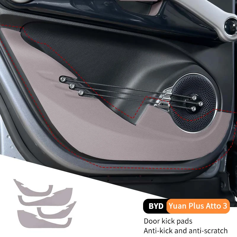 

For Byd Yuan Plus Atto 3 2022-2025 Car Door kick Pads Waterproof Dirt-resistant Protective Mat Scratch Wear resistant Interior
