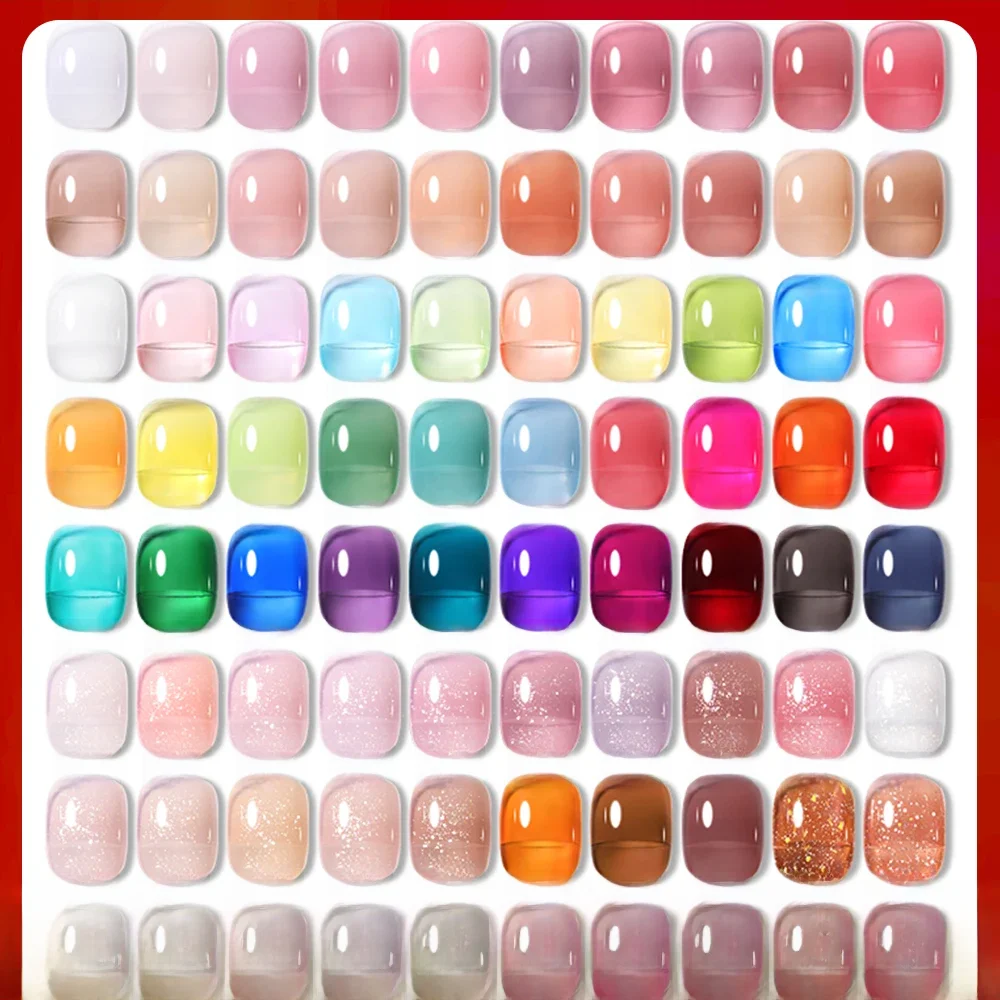 için doğan PRETTY şeffaf jöle çıplak jel oje 10ml şeffaf parıltılı kristal varis yarı kalıcı tırnak