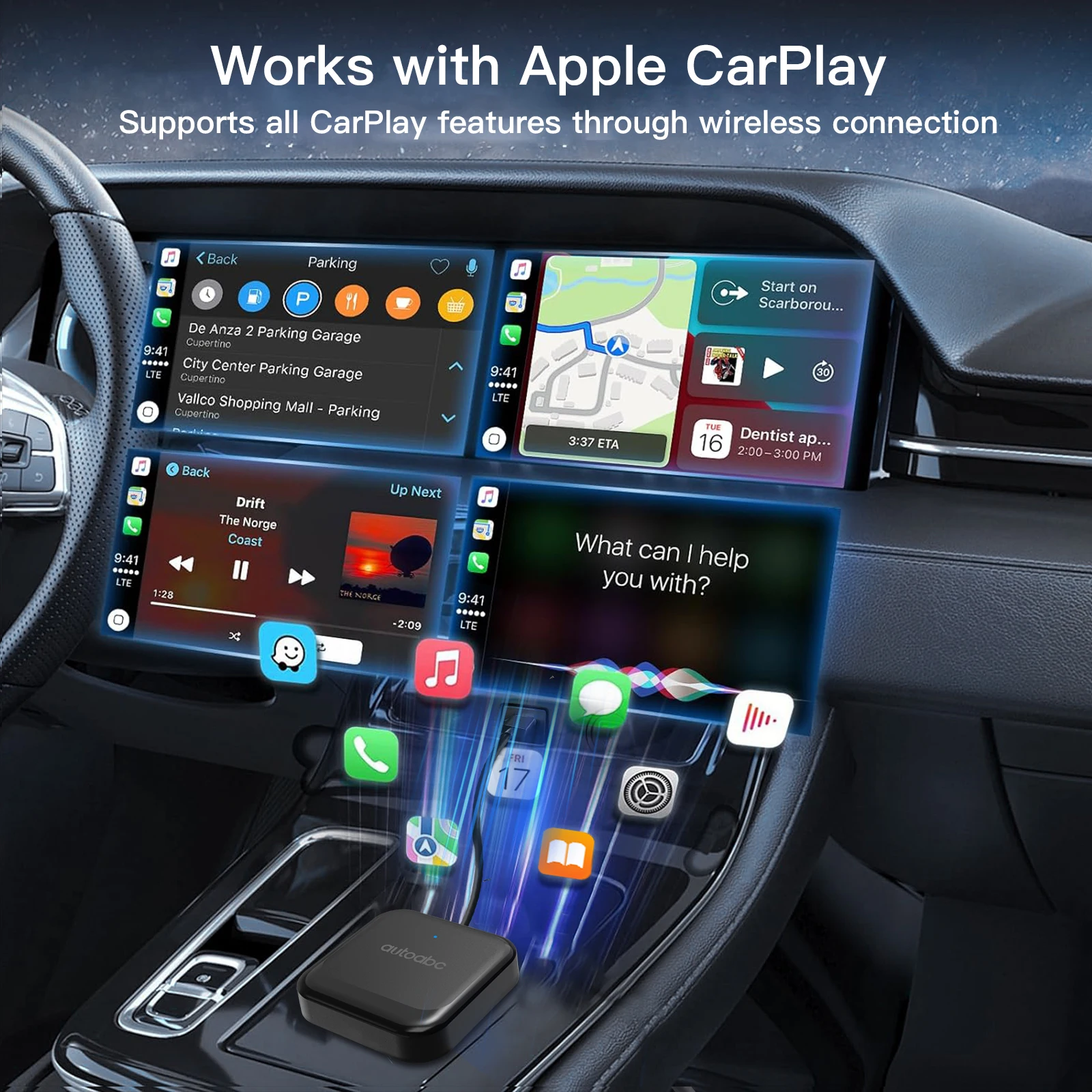 AUTOABC لـ Changan CS35 plus، Hunter، Alsvin carbitlink محول اتصال سهل يحول إلى CarPlay وAndroid Auto