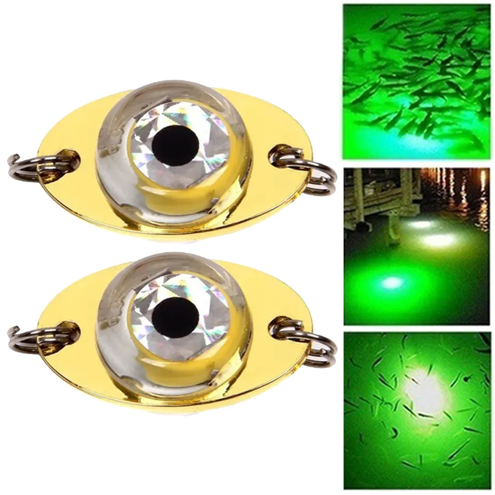 Flysand LED Fisch Lampe Mini Angel köder Licht Deep Drop Unterwasser Augen form Angeln Tintenfisch Köder Leucht köder Angeln Zubehör – Detail 1