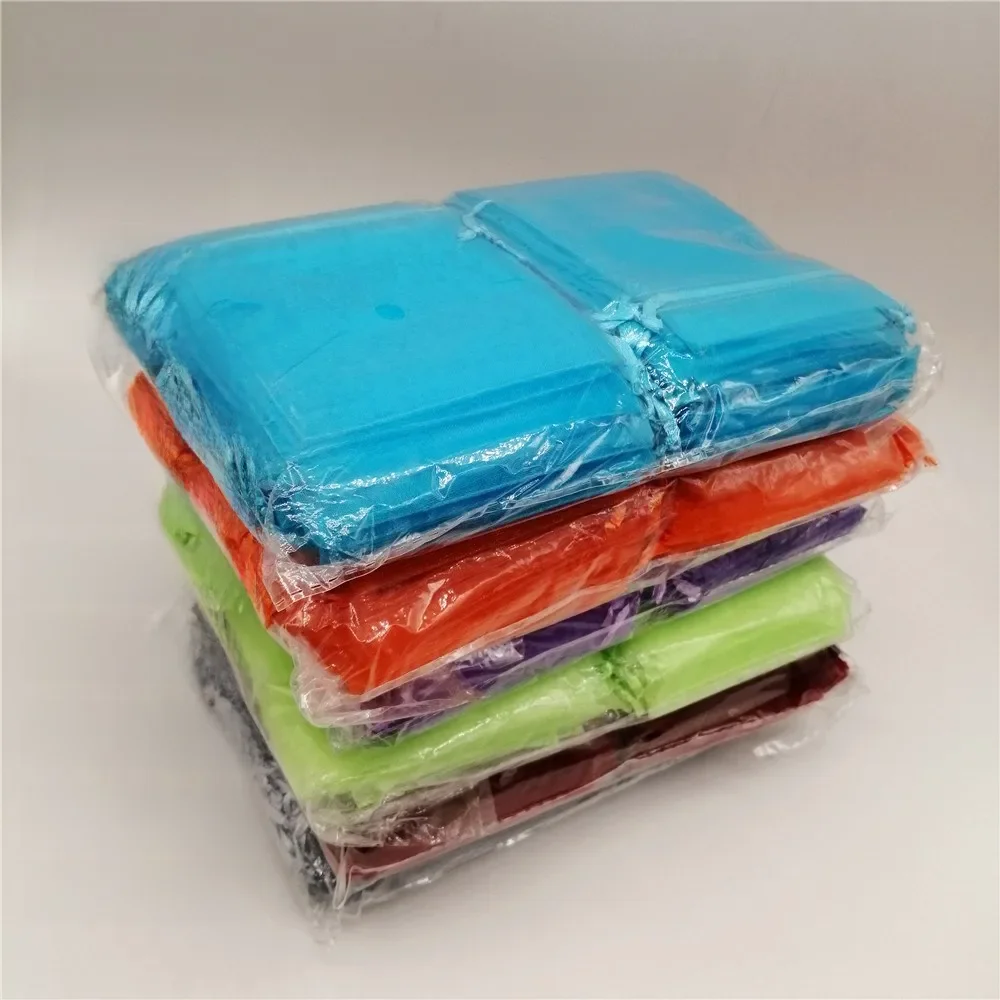 11 maten 1000pcs Organza Gift Bags Kerst Wedding Party Gift Bags Organza Koord Sieraden Verpakking Pouch Tassen 22 Kleuren - afbeelding 2