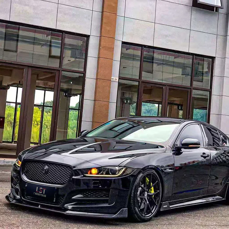 Carbon fiber front bumper for Jaguar XE XES 2015-2019 front splitter modification accessories body kit