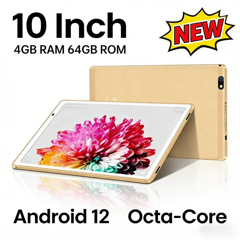 New Type-C 10" Android 12 Tablet PC 4GB RAM 64GB ROM 1280 x 800 Pixels UNISOC T310 Octa-Core WIFI Bluetooth 5.0 8000mAh