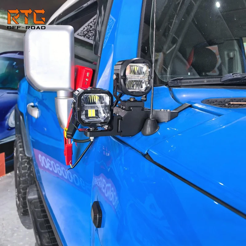 

RTG Car Hood Light Aluminum alloy Brackets Support Light Base for Land Cruiser FJ Hood Spotlight