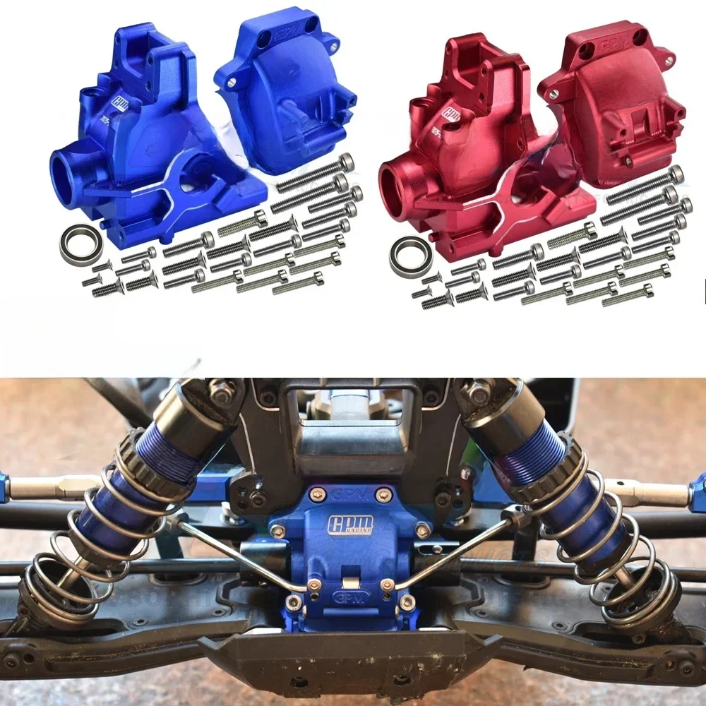GPM Metalen Aluminium Voor Achter Versnellingsbak Case Diff Shell 9529 voor Traxxas 1/8 Sledge Monster Truck 95076-4 RC Auto Upgrade Onderdelen - afbeelding 2