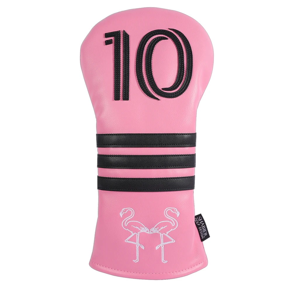 Pink Jersey #10 PU Synthetic Leather Golf Club Headcover Golf 460CC Driver Cover