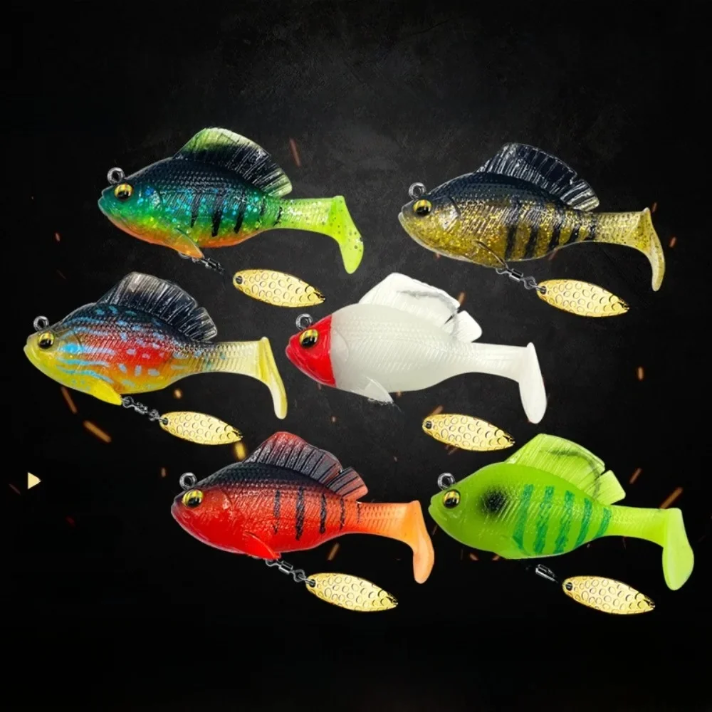 Dark Sleeper-Leurres de pêche pour perche, appât en plastique souple, gabarit Él, appât nageur, brochet, bar, alose, truite, leurre en silicone, wobblers de mer