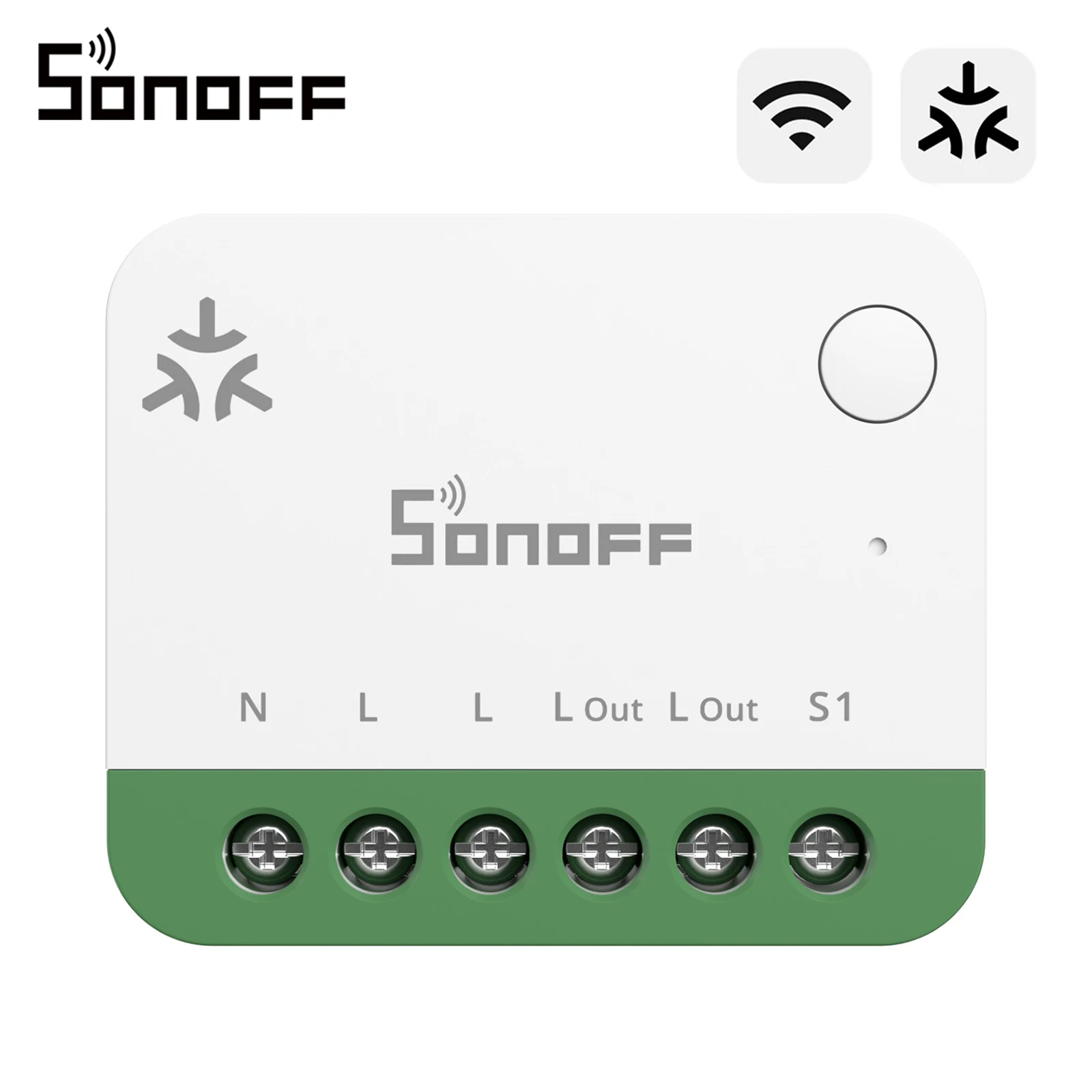 SONOFF MINI-1GSP Matter WiFi Slim Relais met Energiemeting,Nauwkeurige energiemeting,Lokale bediening zonder cloud,overbelastingsbeveiliging,16A WiFi slim relais voor krachtige apparaten.