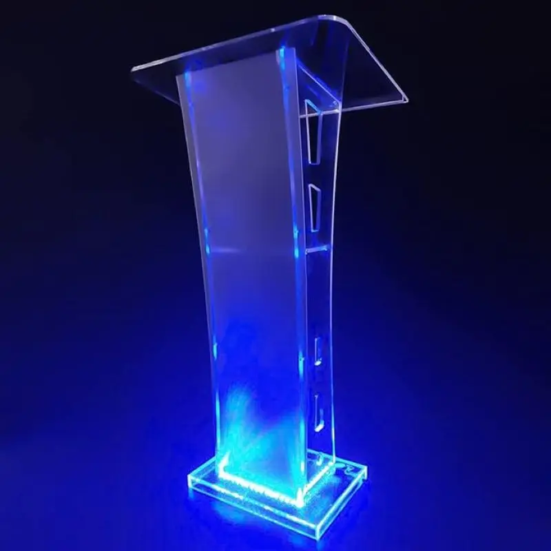 

Lighted Podium for Church, Chapel, Pulpit Podium Lectern Clear Acrylic Podium Reception Desk for Church, Wedding, School (LED