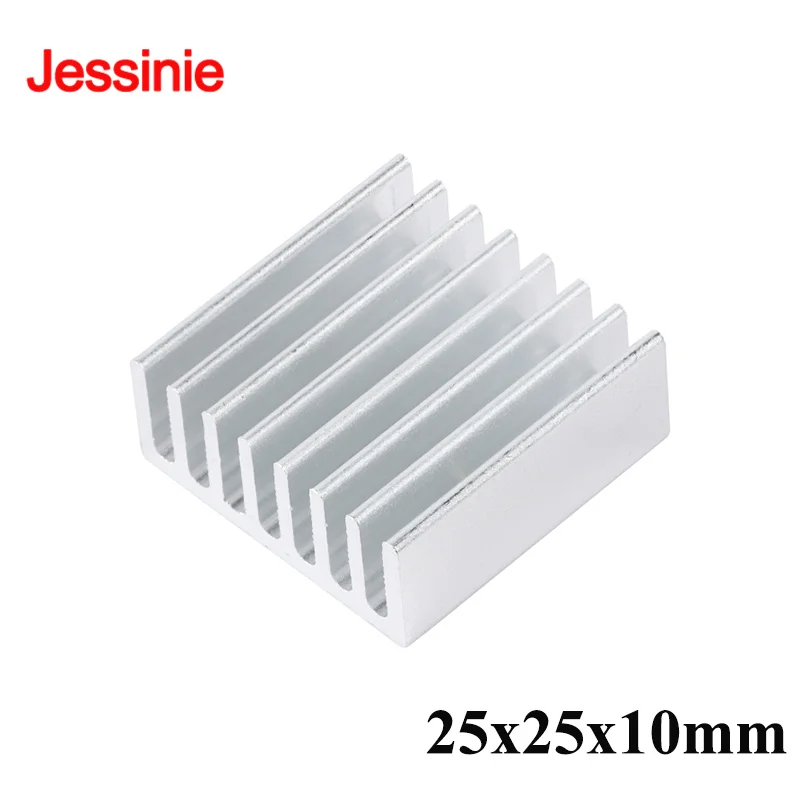 100Pcs/1pc 25*25*10mm Aluminum Alloy Heatsink Radiator Heat Sink Electronic Chip IC Cooling Radiator Cooler for CPU RAM GPU PCB