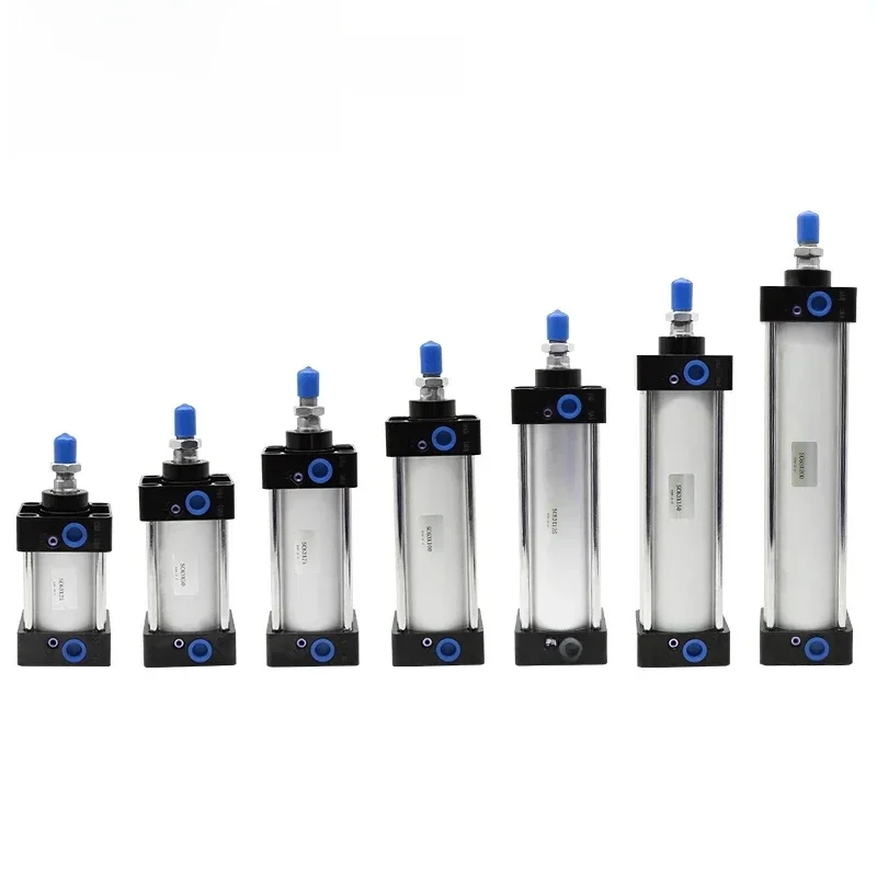 Cylindre pneumatique Standard SC SC32/40/50/63mm, alésage, petit cylindre pneumatique, Piston, course 25/50/75/100/150/200/250mm