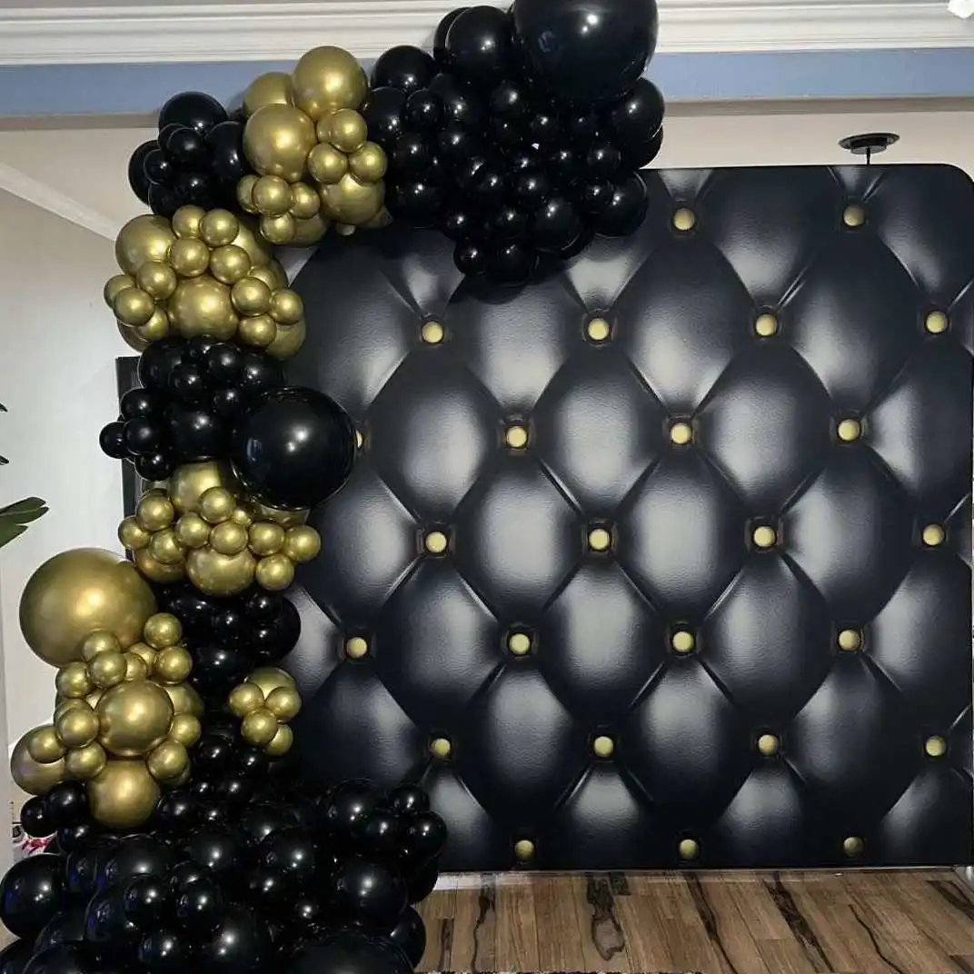 8x8ft Quilted Leather Upholstery Background Birthday Wedding Party Straight Pillow Case Photo Booth Backdrop