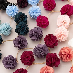 CHENGRUI ME20,jewelry accessories,18k gold plated,copper,hand made,jewelry making,charms,diy flower pendants,4pcs/lot