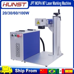 Huntt Fiber Laser Marking Machine JPT MOPA M7 100W Jewelry Metal Laser Cutting and Engraving Machine