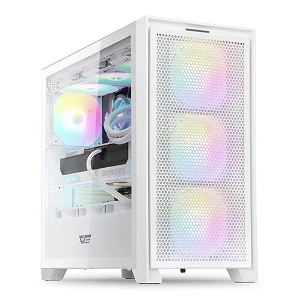 DarkFlash DRX90 MESH RGB TENILED Glass White