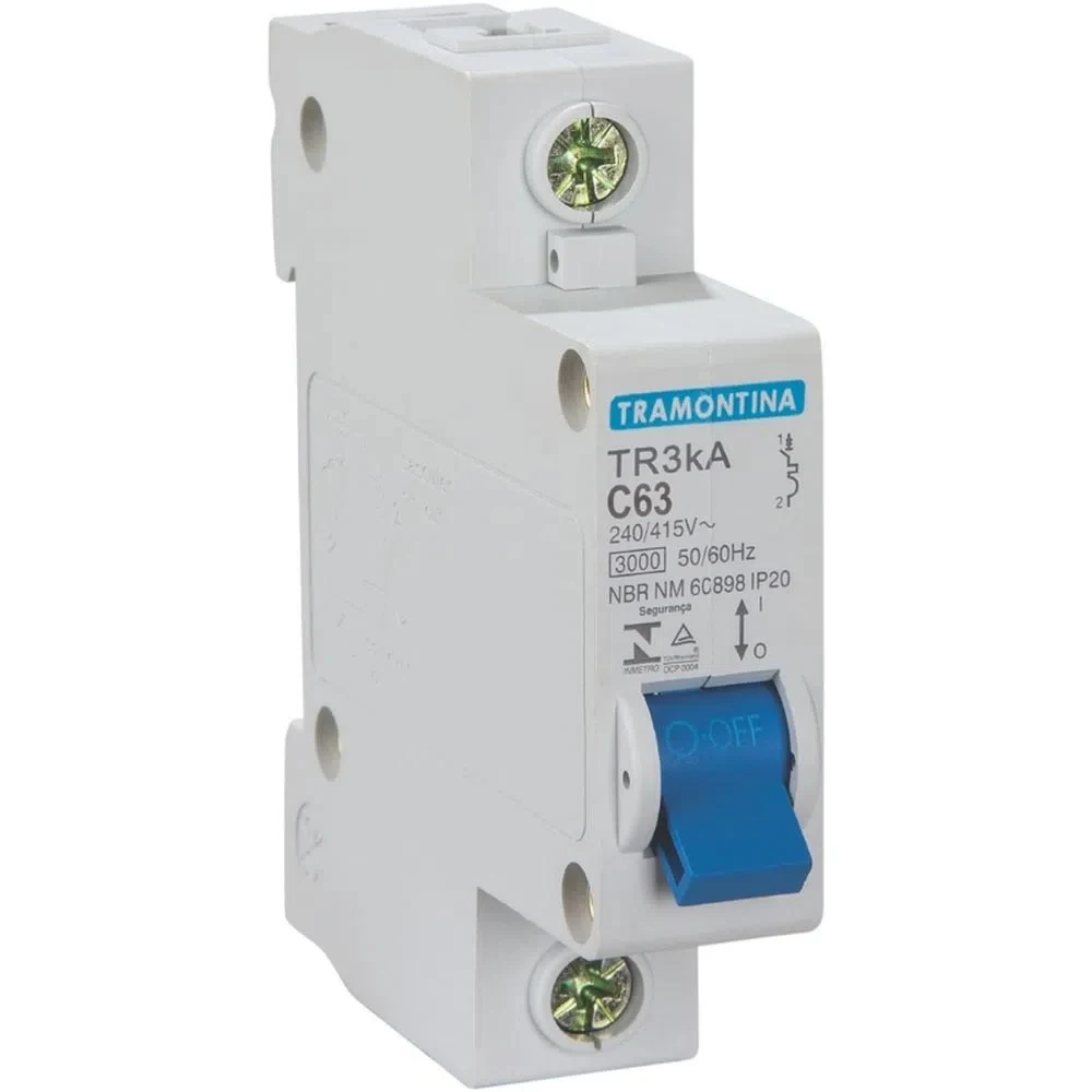 Din Unipolar 63 Amperes Tramontina Circuit Breaker