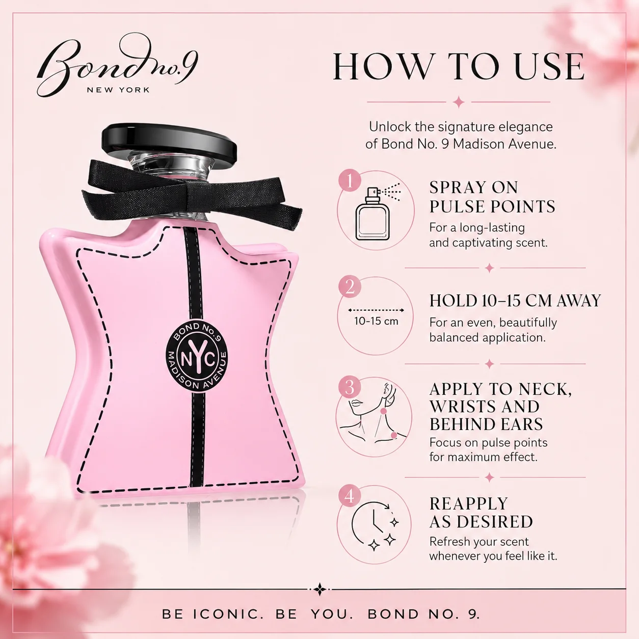 Bond No.9 Madison Avenue Eau De Parfum 100ml for Women Long Lasting Luxury Niche Perfume Spray Floral Fruity Lychee Rose Raspberry Vanilla Musk Fragrance Daily Wear Travel Gift view 5