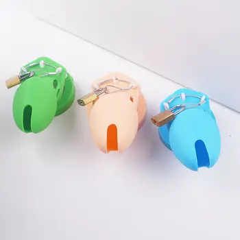 Silikonová klec cudnosti mužský penisový zámek s 5 penisovými kroužky sexuální hračky pro sissy muže femboy nosítka BDSM gay erotické uretrální zařízení 8 nejlepší prodej sissy v kleci - №3