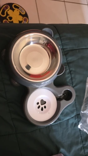 Customer review photo for Gravity Pet Feeder & Waterer Set