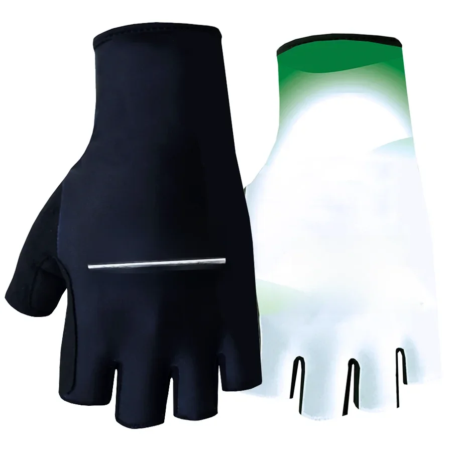 AliExpress NONE White CAJA RURAL Cycling Gloves Half Finger Men Women INEOS Team MTB Ropa Bike Gloves Running Fitness Gym Riding Bicycle Gloves