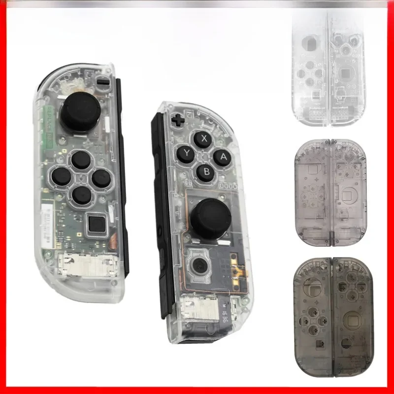 1 paire de manette de jeu sans fil, étui de protection Transparent gauche droite pour Nintendo Switch Joy-con, ensemble de coque, poignée de remplacement du boîtier