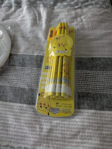 12pcs Pokemon Pikachu Anime Pencil Cute Kawaii Student Stationery Kids Writing Pen Children School Supplies Birthday Xmas Gift photo review