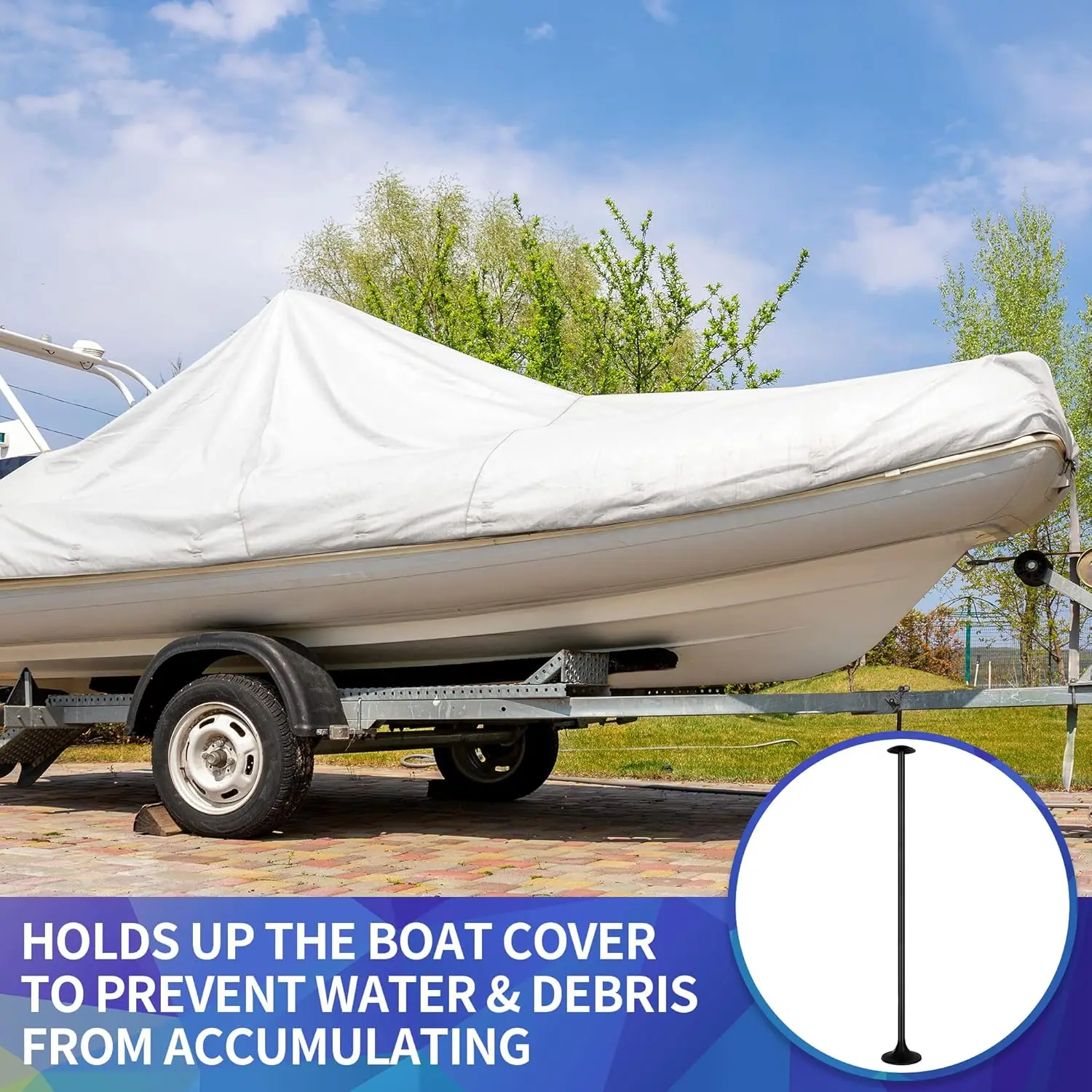 

Профессиональная опорная стойка для чехла для лодки, прочная телескопическая регулируемая опора для защиты понтонных лодок и аксессуаров