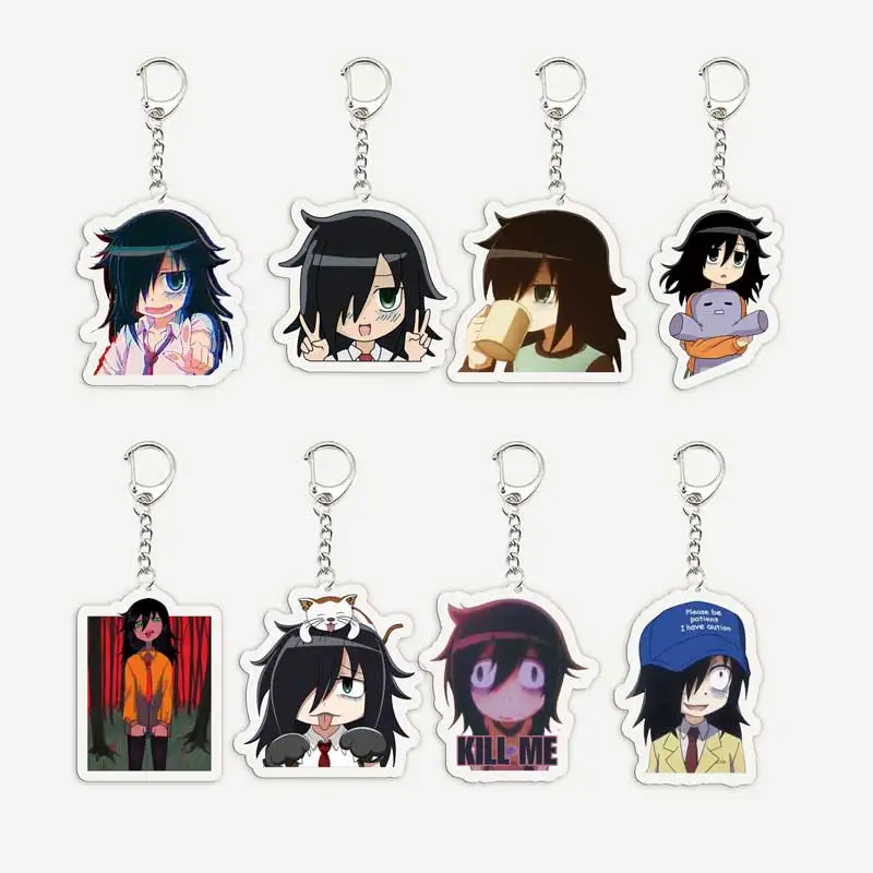 Akrylowe breloki Watamote Tomoko Kuroki Backrooms Biżuteria dla kobiet Akcesoria Torba Tomoko Kuroki Wisiorki Łańcuszki Prezenty dla fanów