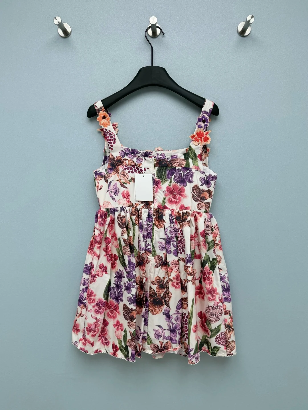 

2026 Women Dress Floral A-Line Mini Dress Embroidered Straps Light Summer Daily Outfit