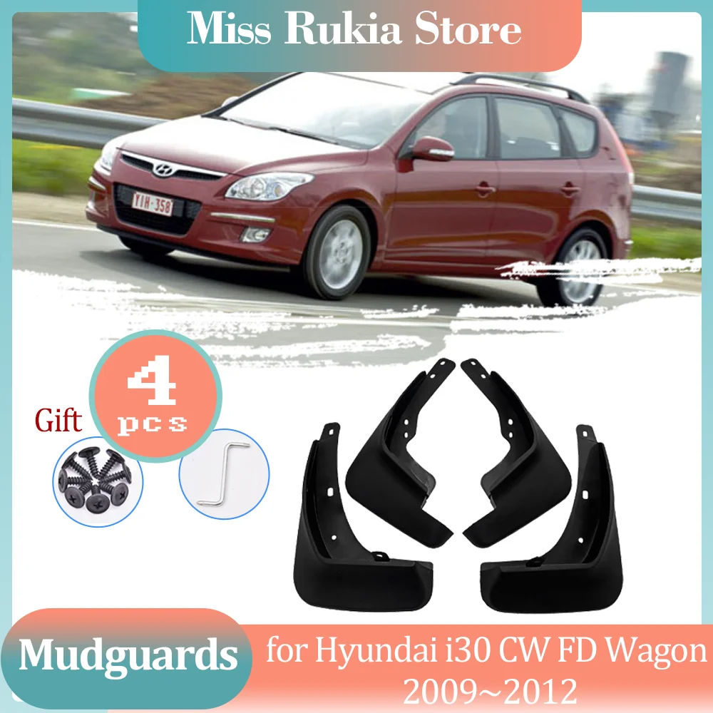 4pcs Car Mud Flaps for Hyundai i30 CW FD Wagon 2009~2012 2010 Mudguards Splash Guard Wheel Part Fender Flare Cover Accessories