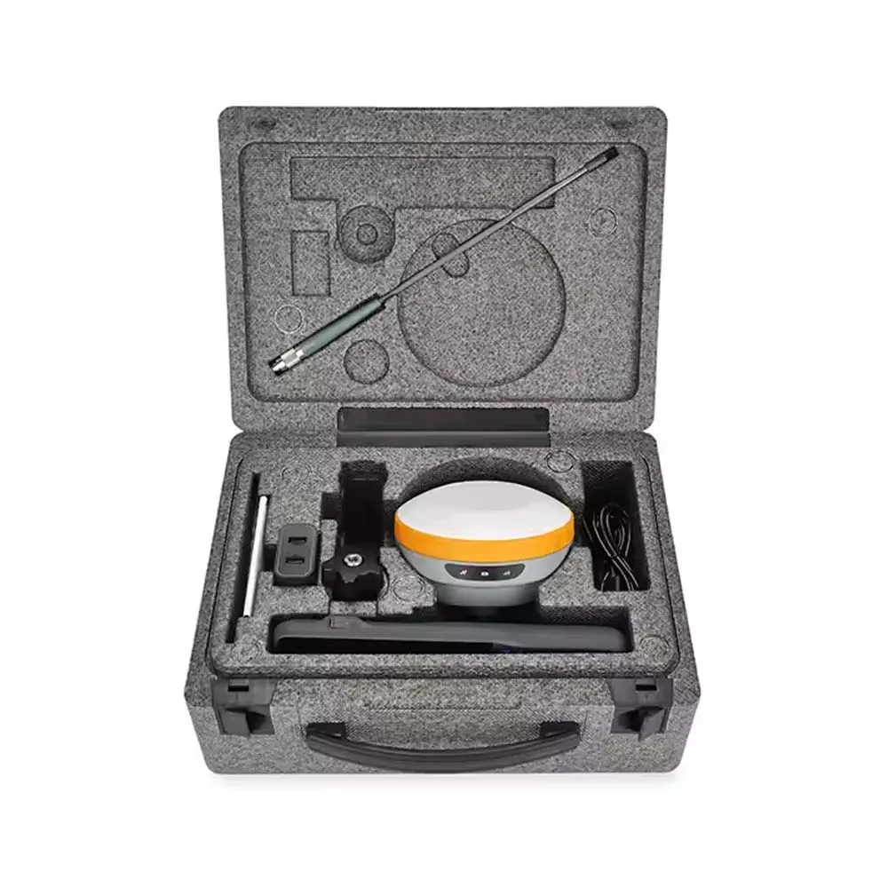 Hi Target D8VR GNSS RTK V500 para montagem de instrumentos de levantamento terrestre Rover e base, rádio integrado transceptor visual