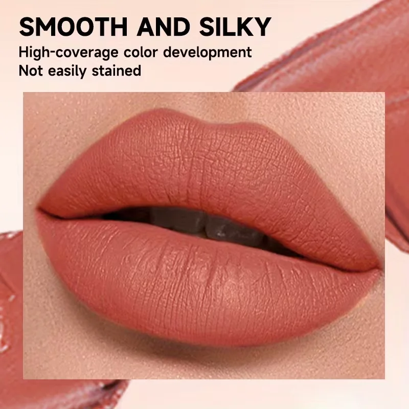 Set di 12 Lucidalabbra e Rossetti Liquidi Opachi Vellutati a Lunga Durata, Impermeabili, Non Appiccicosi, con Finitura Opaca e Brillante Perlata