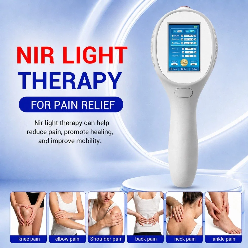 Variable Intensity Class IV Cold Laser Device 15W 810nm 980nm 1064nm NIR Light Therapy with Power Adjustment for Chronic Pain