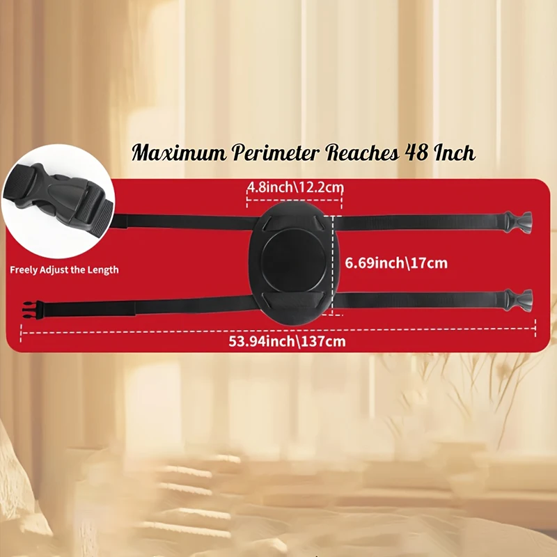 حامل قضيب دسار قابل للتعديل مع حزام، مناسب للأزواج، متوافق مع الوسائد أو الأثاث، لا يتطلب بطارية، #5