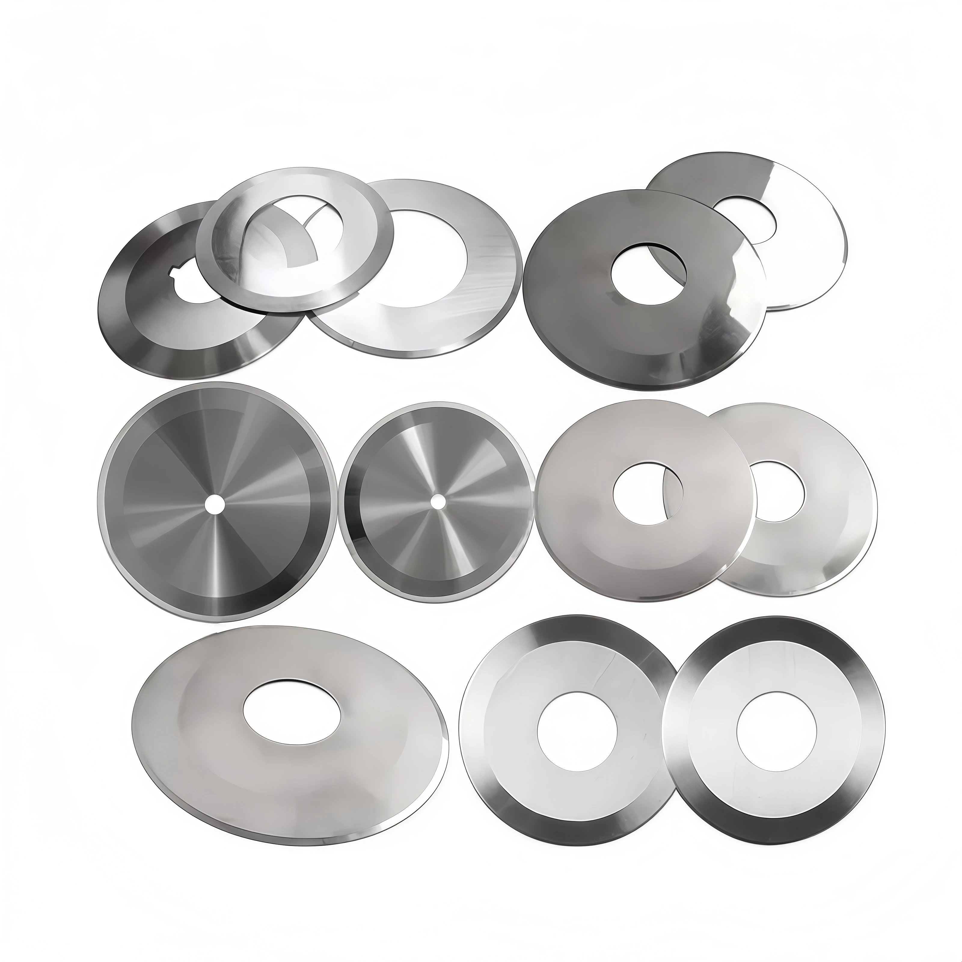 10PCS Carbon Steel Paper Slitter New Circular Slitter Industrial HSS Cutting Round Knife Blade with 55-58 Hardness for Cutting
